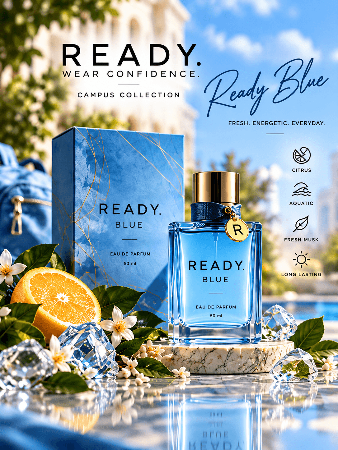 READY Blue — fresh campus energy